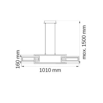 Wofi 6133.03.64.9000 - LED Aptumšojama lustra ar auklu MURIEL LED/26W/230V