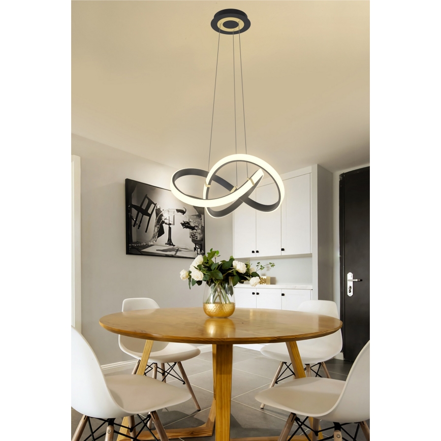 Wofi 6134-104 - LED Aptumšojama lustra ar auklu INDIGO LED/44W/230V melna/zelta