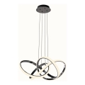 Wofi 6134-105L - LED Aptumšojama lustra ar auklu INDIGO LED/50W/230V melna/spīdīgi hromēts