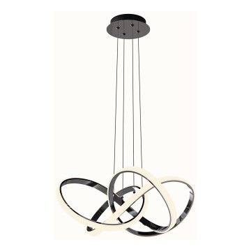 Wofi 6134-105L - LED Aptumšojama lustra ar auklu INDIGO LED/50W/230V melna/spīdīgi hromēts