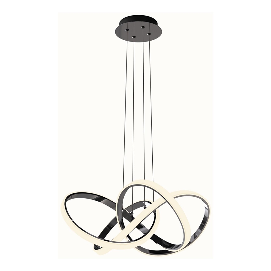 Wofi 6134-105L - LED Aptumšojama lustra ar auklu INDIGO LED/50W/230V melna/spīdīgi hromēts
