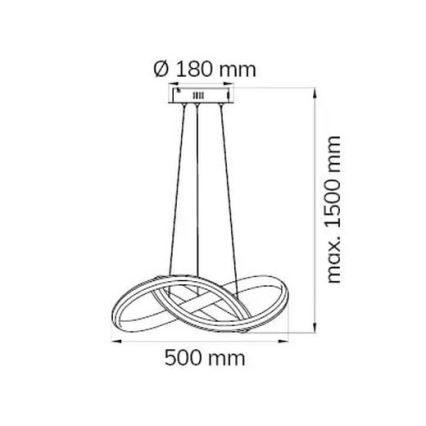 Wofi 6823.01.10.9500 - LED Aptumšojama lustra ar auklu SOLO LED/28W/230V