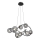 Wofi 7014-805 - LED Lustra ar auklu NANCY 8xG9/3,5W/230V melna/spīdīgi hromēts
