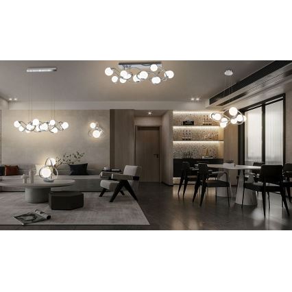 Wofi 7014-807 - LED Lustra ar auklu NANCY 8xG9/3,5W/230V spīdīgi hromēts