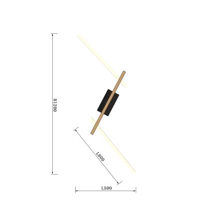 Wofi 7021-306 - LED Aptumšojama sienas lampa RIMINI LED/40W/230V brūna/melna