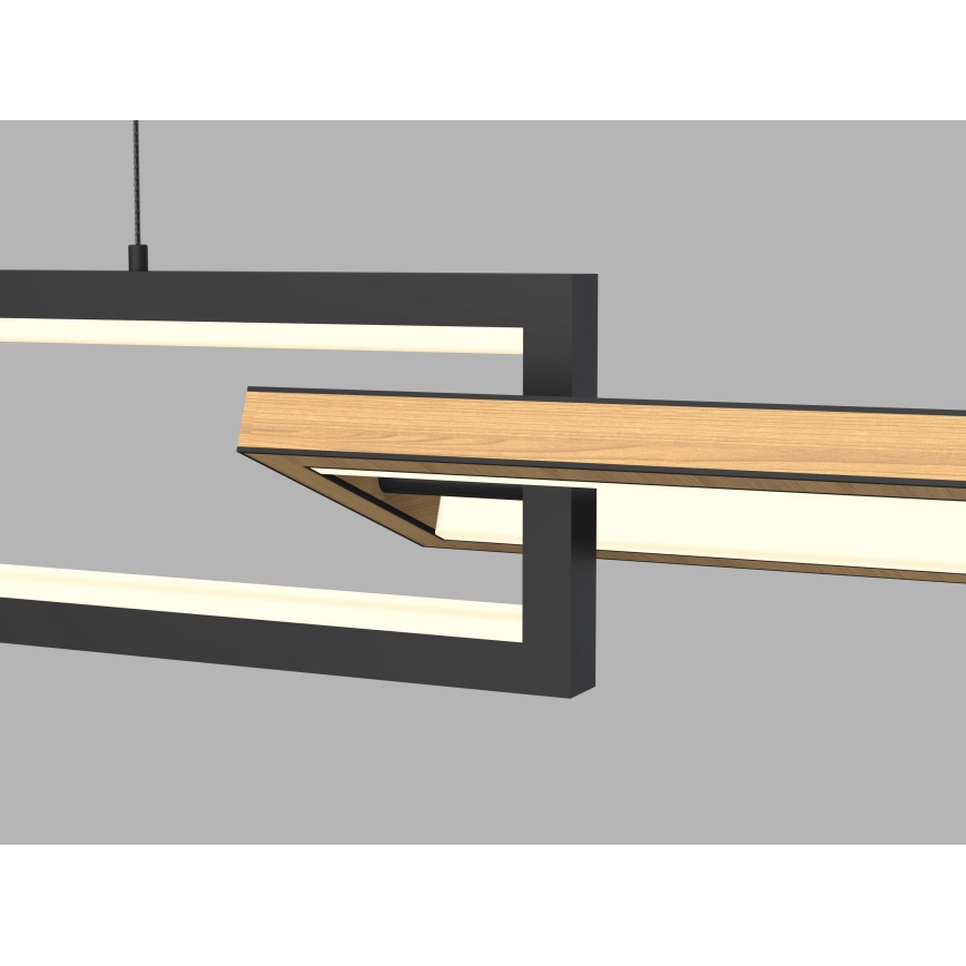 Wofi 7022-306- LED Aptumšojama lustra ar auklu MATERA LED/30W/230V melna/brūna