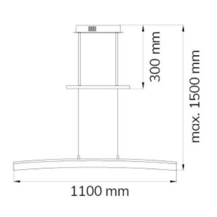 Wofi 7230.01.64.6000 - LED Aptumšojama lustra ar auklu FERROL LED/28W/230V