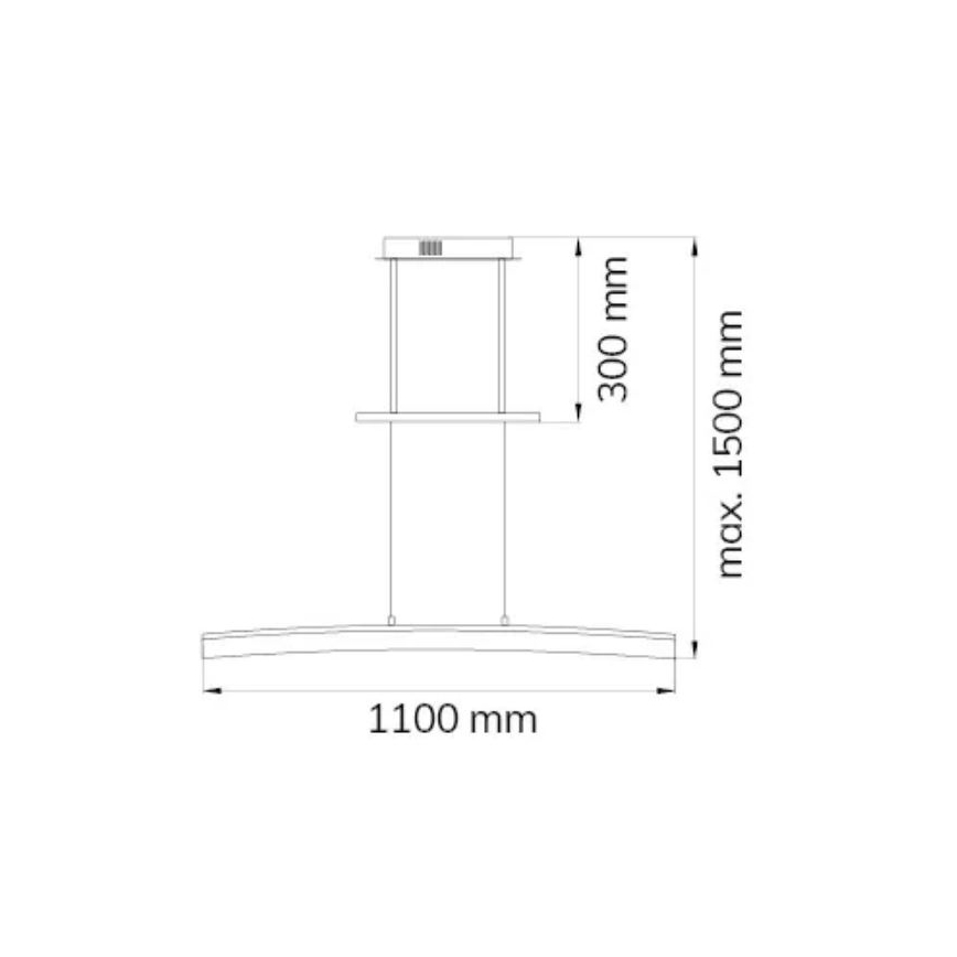 Wofi 7230.01.64.6000 - LED Aptumšojama lustra ar auklu FERROL LED/28W/230V