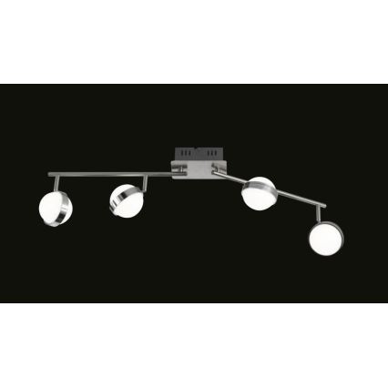 Wofi 7241.04.54.6000 - LED Aptumšojams starmetis MONDE 4xLED/6W/230V