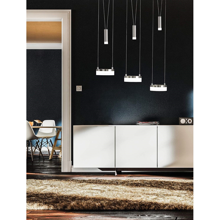 Wofi 7263.06.54.6000 - LED Aptumšojama lustra ar auklu JETTE 3xLED/7,5W/230V + 3xLED/1W