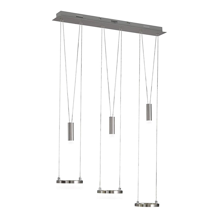 Wofi 7263.06.54.6000 - LED Aptumšojama lustra ar auklu JETTE 3xLED/7,5W/230V + 3xLED/1W