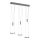 Wofi 7263.06.54.6000 - LED Aptumšojama lustra ar auklu JETTE 3xLED/7,5W/230V + 3xLED/1W