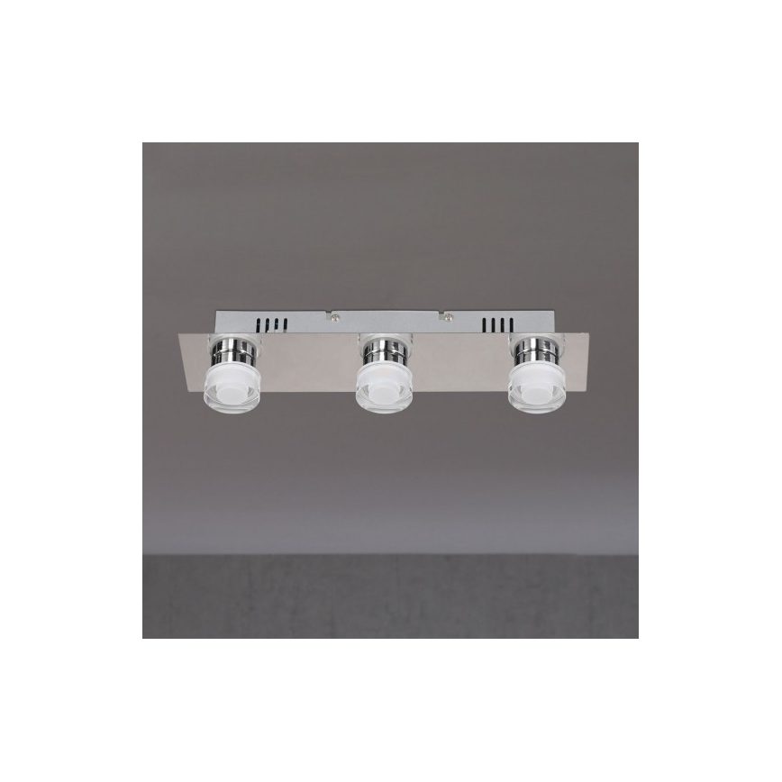Wofi 7848.03.54.0044 -LED Vannas istabas griestu gaismeklis LORIENT 3xLED/4W/230V IP23