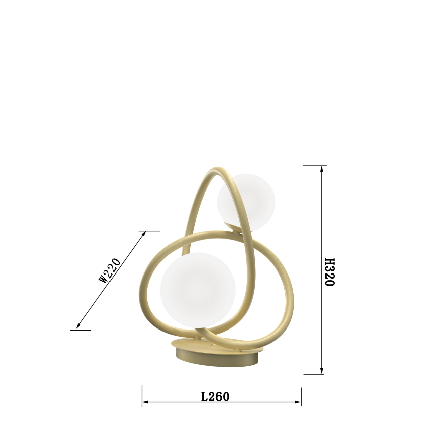 Wofi 8014-201 - LED Galda lampa NANCY 2xG9/3,5W/230V zelta/balta