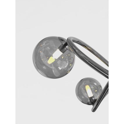 Wofi 8014-205 - LED Galda lampa NANCY 2xG9/3,5W/230V melna/spīdīgi hromēts