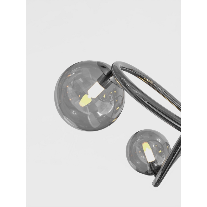 Wofi 8014-205 - LED Galda lampa NANCY 2xG9/3,5W/230V melna/spīdīgi hromēts