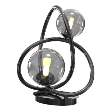 Wofi 8014-205 - LED Galda lampa NANCY 2xG9/3,5W/230V melna/spīdīgi hromēts