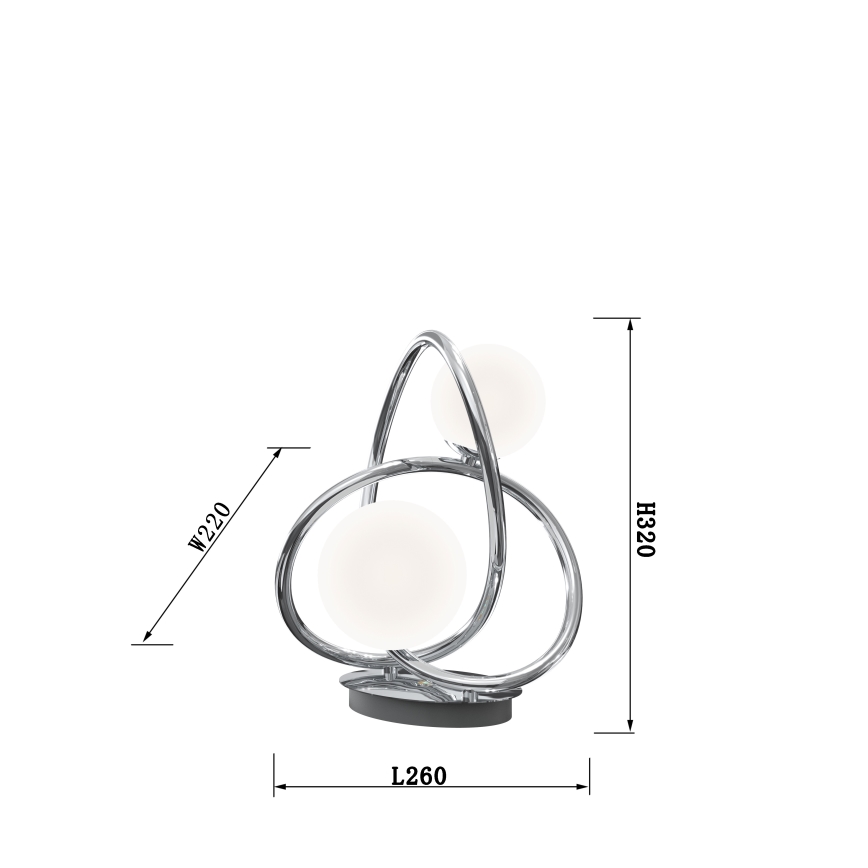 Wofi 8014-207 - LED Galda lampa NANCY 2xG9/3,5W/230V spīdīgi hromēts