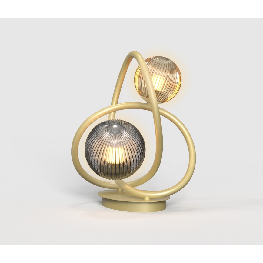 Wofi 8015-204 - LED Galda lampa METZ 2xG9/3,5W/230V zelta/pelēka
