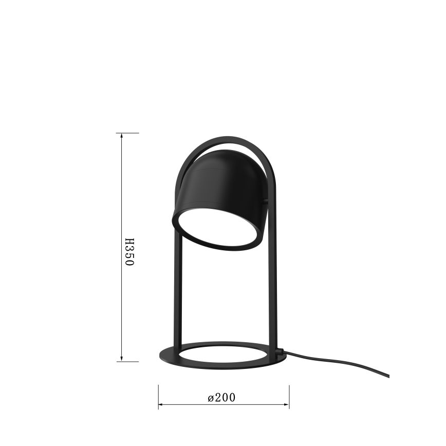 Wofi 8045-102 - LED Skārienvadāma aptumšojama galda lampa NIZZA LED/10,5W/230V melna