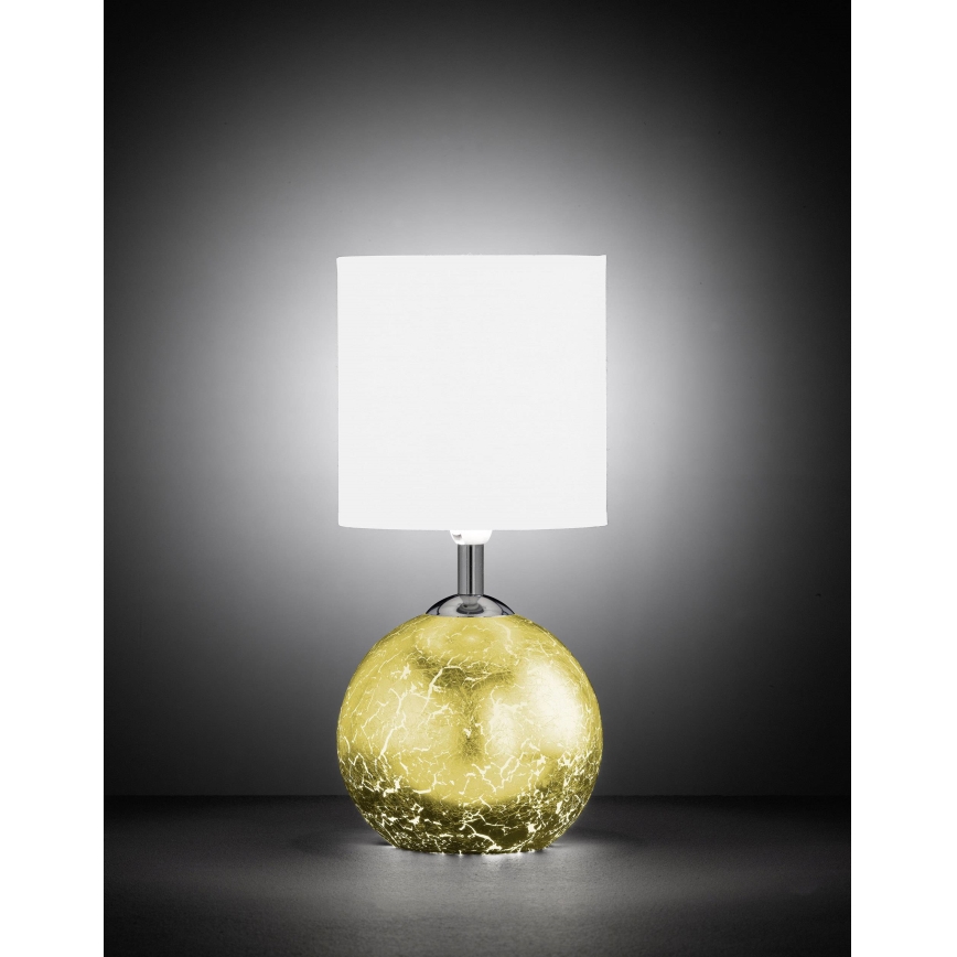 Wofi 8149.02.13.6012 - Galda lampa CARMEN 1xE14/40W/230V + 1xG9/10W zelta