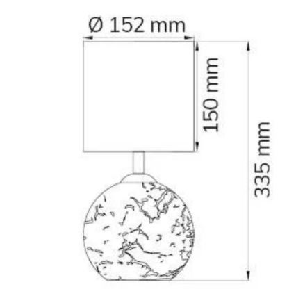 Wofi 8149.02.13.6012 - Galda lampa CARMEN 1xE14/40W/230V + 1xG9/10W zelta