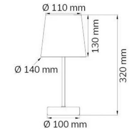 Wofi 8324.01.10.0000 - Galda lampa CESENA 1xE14/42W/230V melna