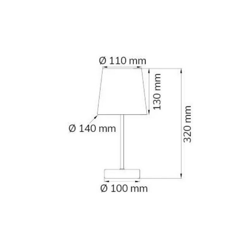Wofi 8324.01.10.0000 - Galda lampa CESENA 1xE14/42W/230V melna