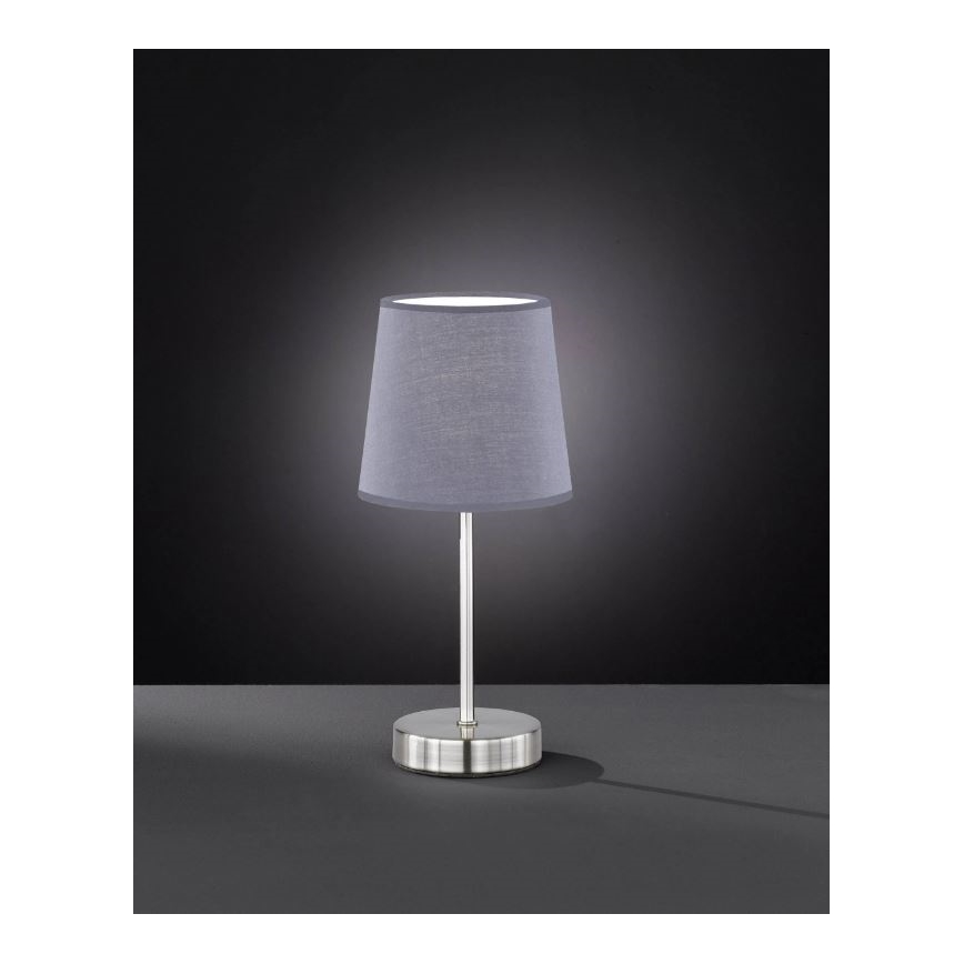 Wofi 8324.01.50.0000 - Galda lampa CESENA 1xE14/42W/230V pelēka