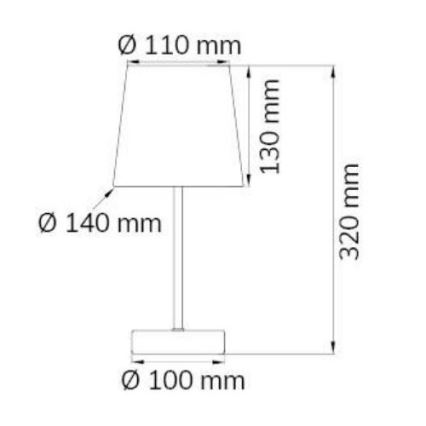 Wofi 8324.01.94.8000 - Galda lampa CESENA 1xE14/42W/230V rozā