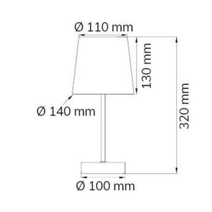 Wofi 832401060000 - Galda lampa CESENA 1xE14/42W/230V balta