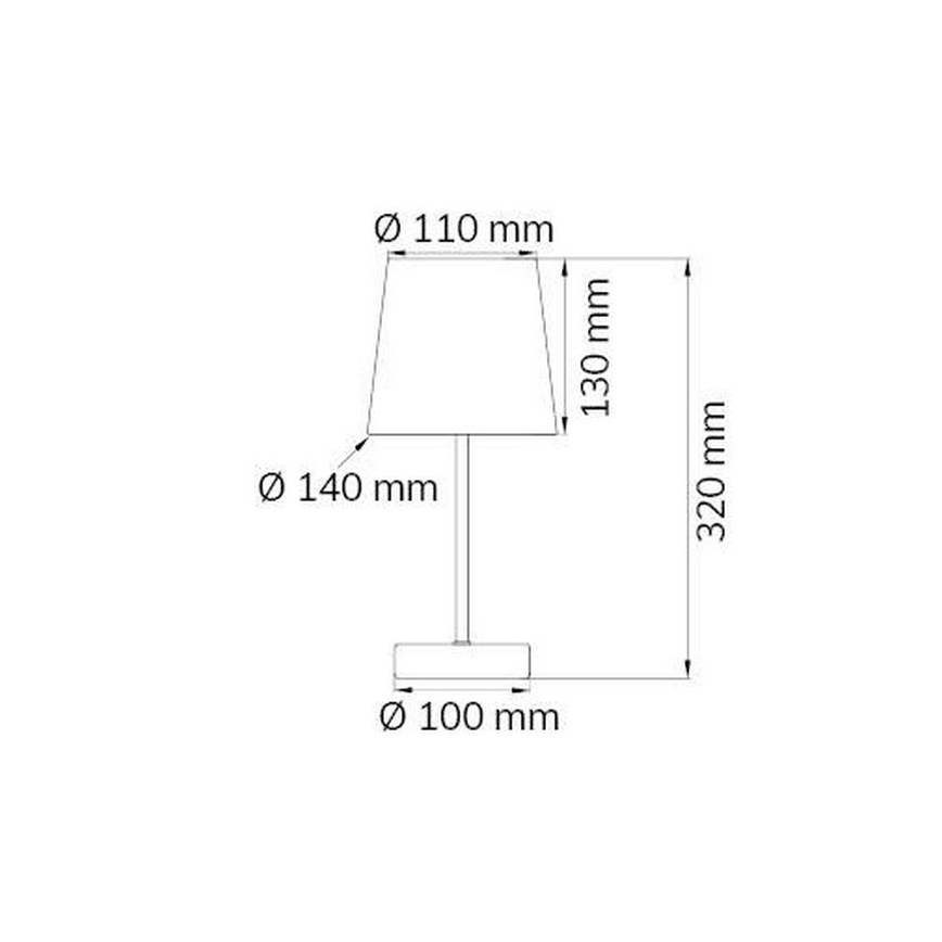 Wofi 832401060000 - Galda lampa CESENA 1xE14/42W/230V balta
