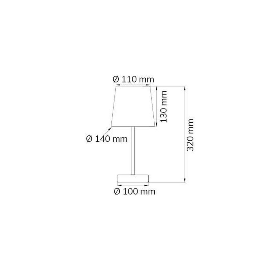 Wofi 832401178000 - Galda lampa CESENA 1xE14/42W/230V zaļa
