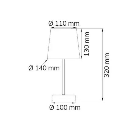 Wofi 832401949000 - Galda lampa CESENA 1xE14/42W/230V rozā