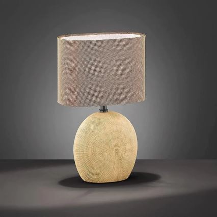 Wofi 845601236000 - Galda lampa CARMEN, 1xE14/40W/230V, bēša