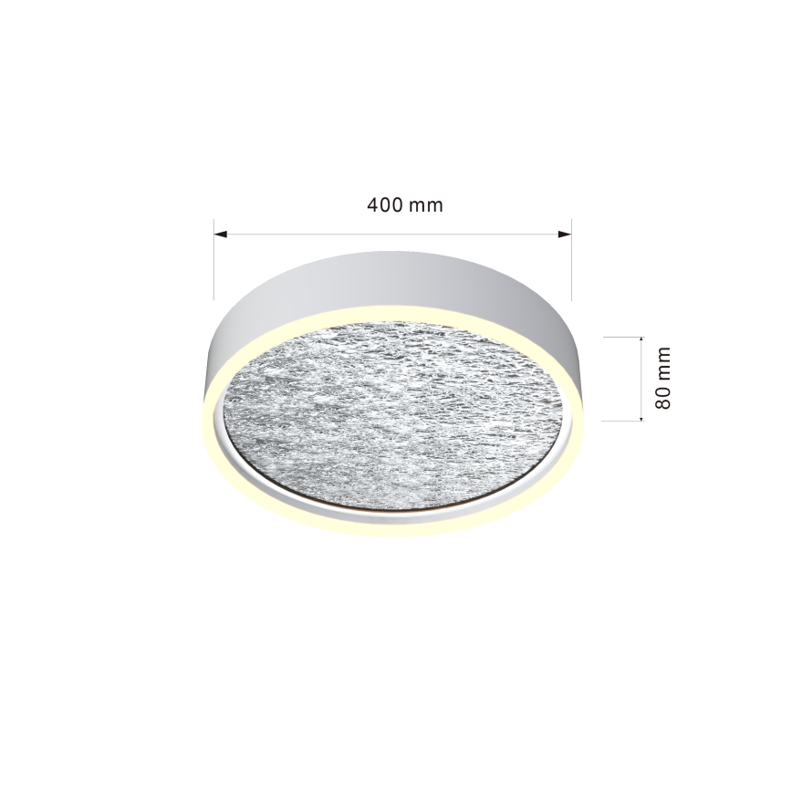 Wofi 9002-103M - LED Aptumšojama griestu lampa BORDEAUX LED/37W/230V sudraba