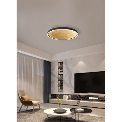 Wofi 9002-104L - LED Aptumšojama griestu lampa BORDEAUX LED/60W/230V melna/zelta