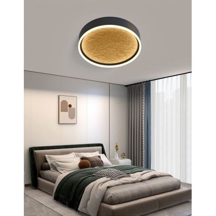 Wofi 9002-104M - LED Aptumšojama griestu lampa BORDEAUX LED/37W/230V melna/zelta