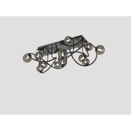 Wofi 9014-1205 - LED Virsapmetuma lustra NANCY 12xG9/3,5W/230V melna/spīdīgi hromēts