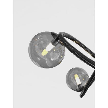 Wofi 9014-1205 - LED Virsapmetuma lustra NANCY 12xG9/3,5W/230V melna/spīdīgi hromēts