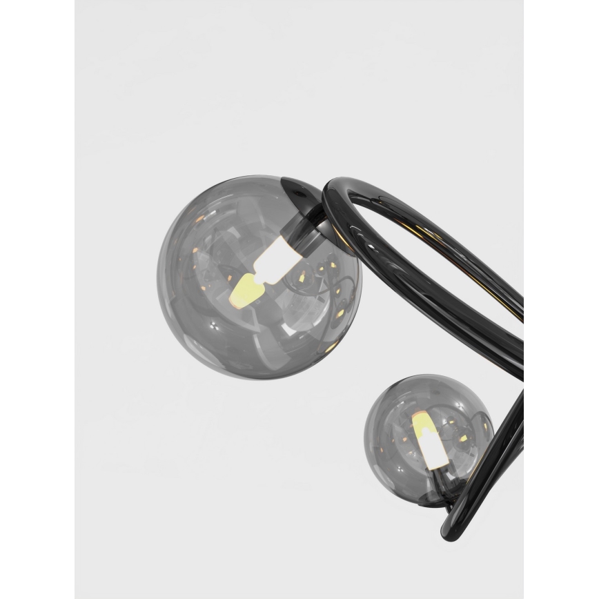Wofi 9014-1205 - LED Virsapmetuma lustra NANCY 12xG9/3,5W/230V melna/spīdīgi hromēts