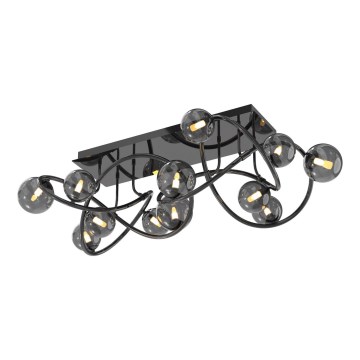 Wofi 9014-1205 - LED Virsapmetuma lustra NANCY 12xG9/3,5W/230V melna/spīdīgi hromēts