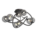 Wofi 9014-805 - LED Virsapmetuma lustra NANCY 8xG9/3,5W/230V melna/spīdīgi hromēts