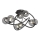 Wofi 9014-805 - LED Virsapmetuma lustra NANCY 8xG9/3,5W/230V melna/spīdīgi hromēts