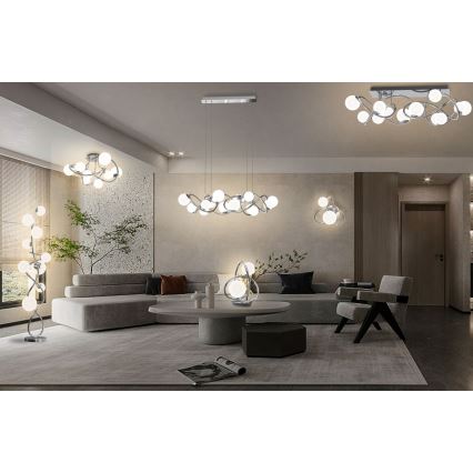 Wofi 9014-807 - LED Virsapmetuma lustra NANCY 8xG9/3,5W/230V spīdīgi hromēts