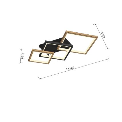 Wofi 9022-306M - LED Aptumšojama griestu lampa MATERA LED/37W/230V