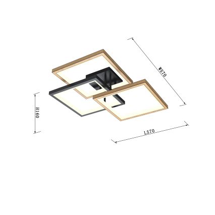 Wofi 9022-306S - LED Aptumšojama griestu lampa MATERA LED/40W/230V