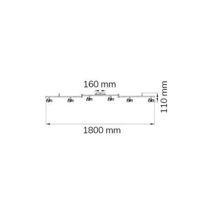 Wofi 9026.06.64.5000 - LED Starmetis ZARA 6xLED/5,2W/230V