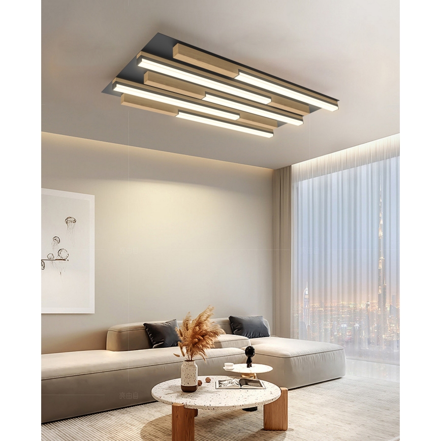 Wofi 9031-506S  - LED Aptumšojama griestu lampa PALERMO LED/34W/230V gumijkoks