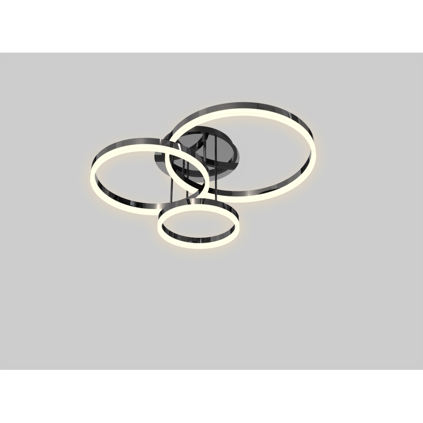 Wofi 9049-405 - LED Aptumšojama virsapmetuma lustra PERPIGNAN LED/51W/230V melna/spīdīgi hromēts